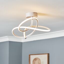 Inlight Veton Swirl Matt Acrylic & Aluminium Light Grey Led Ceiling Light - thumbnail 5