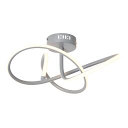Inlight Veton Swirl Matt Acrylic & Aluminium Light Grey Led Ceiling Light - thumbnail 2
