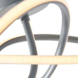 Inlight Veton Swirl Matt Acrylic & Aluminium Light Grey Led Ceiling Light - thumbnail 4