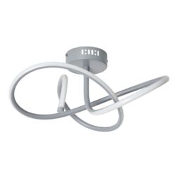 Inlight Veton Swirl Matt Acrylic & Aluminium Light Grey Led Ceiling Light - thumbnail 3