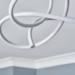 Inlight Veton Swirl Matt Acrylic & Aluminium Light Grey Led Ceiling Light - thumbnail 7