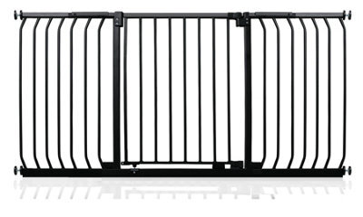 Safetots Elite Pressure Safety Gate, 152Cm - 161Cm, Matt Black, Pressure Fit Stair Gate - image 1