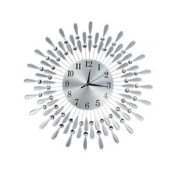 38 Diamante Beaded Crystals Quartz Jeweled Wall Clock Home Decor Livingroom - thumbnail 1