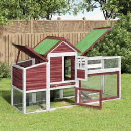 Walplus Chicken Coop Mocha 186.5X58.5X113 Cm Solid Wood Pine