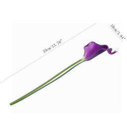 Amorly 18Pcs Purple Artificial Flowers Pu Realistic Bouquet For Elegant Home Decor Centerpiece Wedding Bridal Bouquet Table Decoration - thumbnail 5