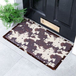 Artsy Doormats Brown Cow Print Indoor Outdoor Mat - thumbnail 1