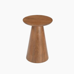 Furniturebox Uk Etna Round Walnut Wood Side Table - thumbnail 3