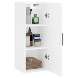 Berkfield Elegant Wall Mounted Cabinet White 34.5X34X90 Cm - thumbnail 5