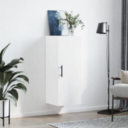 Berkfield Elegant Wall Mounted Cabinet White 34.5X34X90 Cm - thumbnail 3
