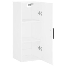 Berkfield Elegant Wall Mounted Cabinet White 34.5X34X90 Cm - thumbnail 6