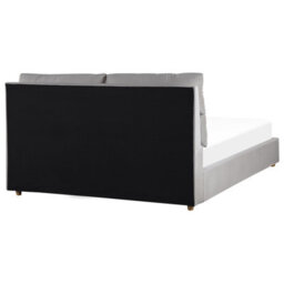 Beliani Ottoman Bed Velvet Batilly 160 X 200 Cm (Eu King Size) Light Grey - thumbnail 8
