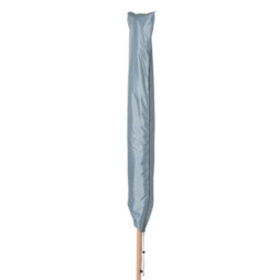 Hayward 2.7M Garden Parasol With Base & Cover, Brown Stripe Scalloped Edge Uv50 Tilt Patio Umbrella With Aluminium Pole - thumbnail 9