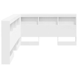 Berkfield Storage Headboard With Shelf White 140 Cm Engineered Wood - thumbnail 6