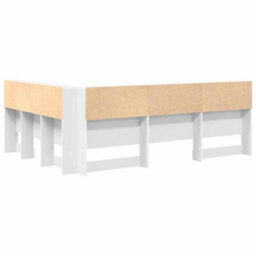 Berkfield Storage Headboard With Shelf White 140 Cm Engineered Wood - thumbnail 7