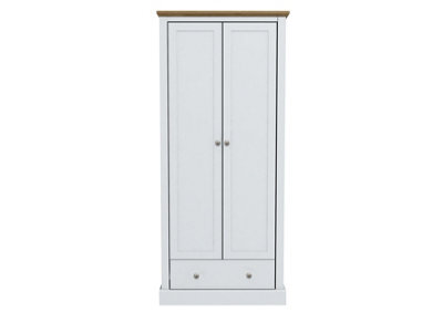 LPD Devon White 2-Door Wardrobe - Classic Elegance With Spacious Storage & Timeless Design - image 1