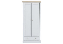 LPD Devon White 2-Door Wardrobe - Classic Elegance With Spacious Storage & Timeless Design - thumbnail 1