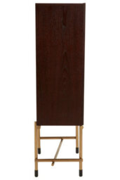 Orsina  Wine Cabinet With Ample Storage,durable Build Display Unit,wooden Cabinet With Brushed Brass Finish Legs - thumbnail 2