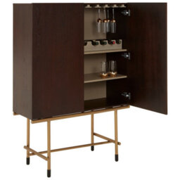 Orsina  Wine Cabinet With Ample Storage,durable Build Display Unit,wooden Cabinet With Brushed Brass Finish Legs - thumbnail 5