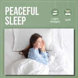 Nod Off Ultra Bounce Pillows With Hollowfibre Filling - Microfiber Satin Stripe Case Breathable And Comfortable - Non-Allergenic Standard - thumbnail 3