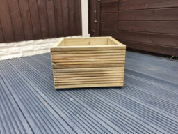 Square Wooden Treated Decking Planters Pots 50Cm X 50Cm 3 Layers - 38Cm - thumbnail 2