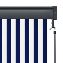 Berkfield Harmful Outdoor Roller Blind 120X250 Cm Blue And White - thumbnail 7
