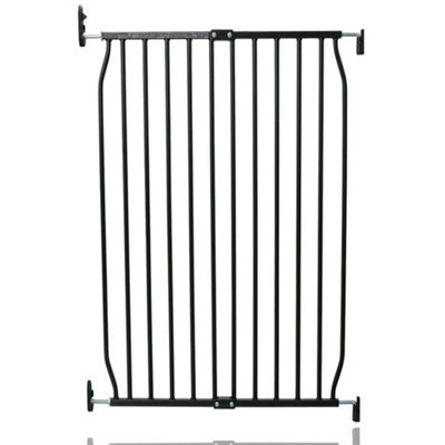 Safetots Extra Tall Eco Screw Fit Baby Gate, Black, 70Cm - 80Cm, Extra Tall Gate 100Cm In Height, Stair Gate For Baby - image 1