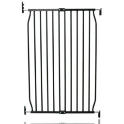 Safetots Extra Tall Eco Screw Fit Baby Gate, Black, 70Cm - 80Cm, Extra Tall Gate 100Cm In Height, Stair Gate For Baby - thumbnail 1