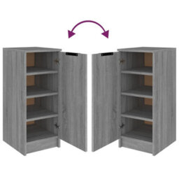 Berkfield Shoe Cabinet Grey Sonoma 30X35X70 Cm Engineered Wood - thumbnail 8