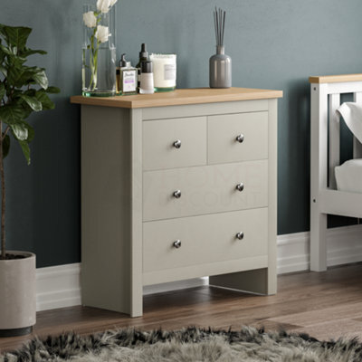 Lassic Vida Designs Arlington Grey 2+2 Drawer Chest (H)810mm (W)790mm (D)350mm - image 1