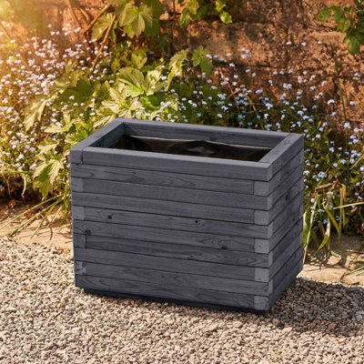 Timber Foundry Modern Garden Planter Ironstone Grey L65 X W40 X H48Cm 70 Litres - image 1