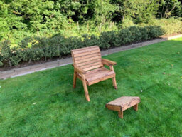 Charles Taylor Trading Charles Taylor Grand Chair With Footstool - thumbnail 3