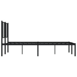 Berkfield Metal Bed Frame With Headboard Black 120X190 Cm 4Ft Small Double - thumbnail 7