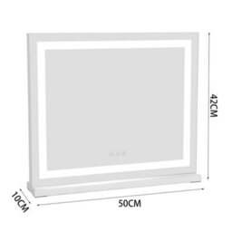 Darphe White Hollywood Led Vanity Mirror With 3 Light Settings And Memory Function, 50Cm W X 10Cm D X42Cm H - thumbnail 6