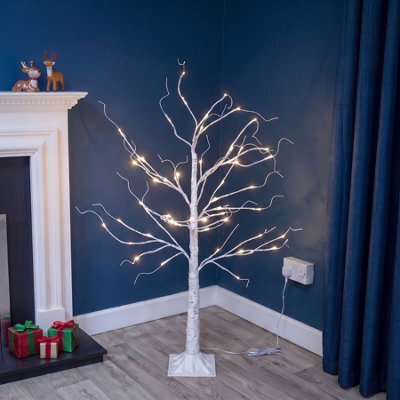 4Ft Led Lit Twig Christmas Tree With 56 Warm White Led Lights - image 1