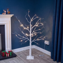 4Ft Led Lit Twig Christmas Tree With 56 Warm White Led Lights - thumbnail 1