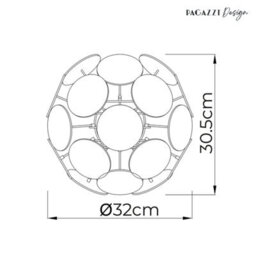 Pagazzi Lighting Pagazzi Skye 30Cm Sputnik Ball Easy-Fit Pendant - thumbnail 6