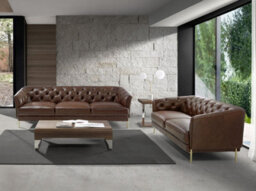 Angel Cerda Elegant Chester 3-Seater Sofa In Cognac Brown Leather - thumbnail 6