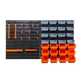 Taylor & Brown 44Pc Wall Mounted Storage Bins & Backboards Tool Organizergarage, Workshop, Diy Shed Plastic Drawer Rack - thumbnail 6