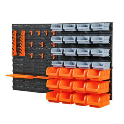Taylor & Brown 44Pc Wall Mounted Storage Bins & Backboards Tool Organizergarage, Workshop, Diy Shed Plastic Drawer Rack - thumbnail 3