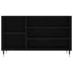 Berkfield Shoe Cabinet Black 102X36X60 Cm Engineered Wood - thumbnail 4