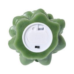 Beliani Set Of 3 Led Candles Veloura Christmas Tree 16 Cm Green - thumbnail 6