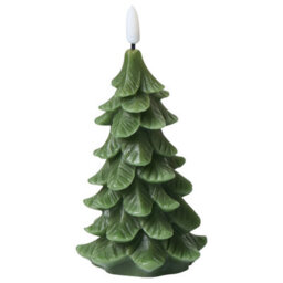 Beliani Set Of 3 Led Candles Veloura Christmas Tree 16 Cm Green - thumbnail 5