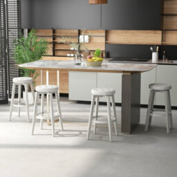 Costway Set Of 2 Bar Stools Kitchen Upholstered Chair 360 Swivel Pub Stool 76Cm - thumbnail 8