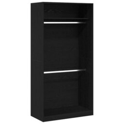 Walplus Wardrobe With Shelf Black Oak 100 X 50 X 200 Cm Engineered Wood - thumbnail 2