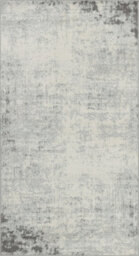 Livabliss Roma-Abstract Charcoal Grey Off-White Modern Marble Living Dining Bedroom Rug 80 X 150 Cm Easy Care, Non Shedding - thumbnail 1