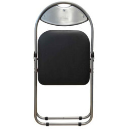Harbour Housewares 6X Padded Folding Chairs - Black/silver - Metal Frame Easy Store Portable Folding Seats - thumbnail 4
