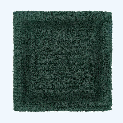 Homescapes Luxury Reversible Cotton Shower Mat - Forest Green - image 1