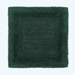 Homescapes Luxury Reversible Cotton Shower Mat - Forest Green - thumbnail 1