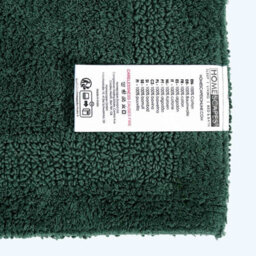 Homescapes Luxury Reversible Cotton Shower Mat - Forest Green - thumbnail 3