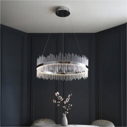 Loops Hanging Ceiling Pendant Light - Chrome Plate & Clear Glass - 56W Led (Smd 2835) Warm White - thumbnail 4